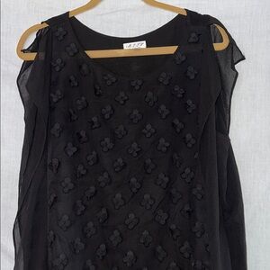 Chic Black Sheer Blouse